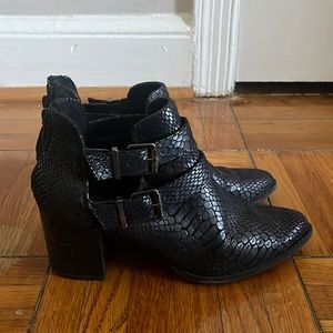 Black Express Alligator booties